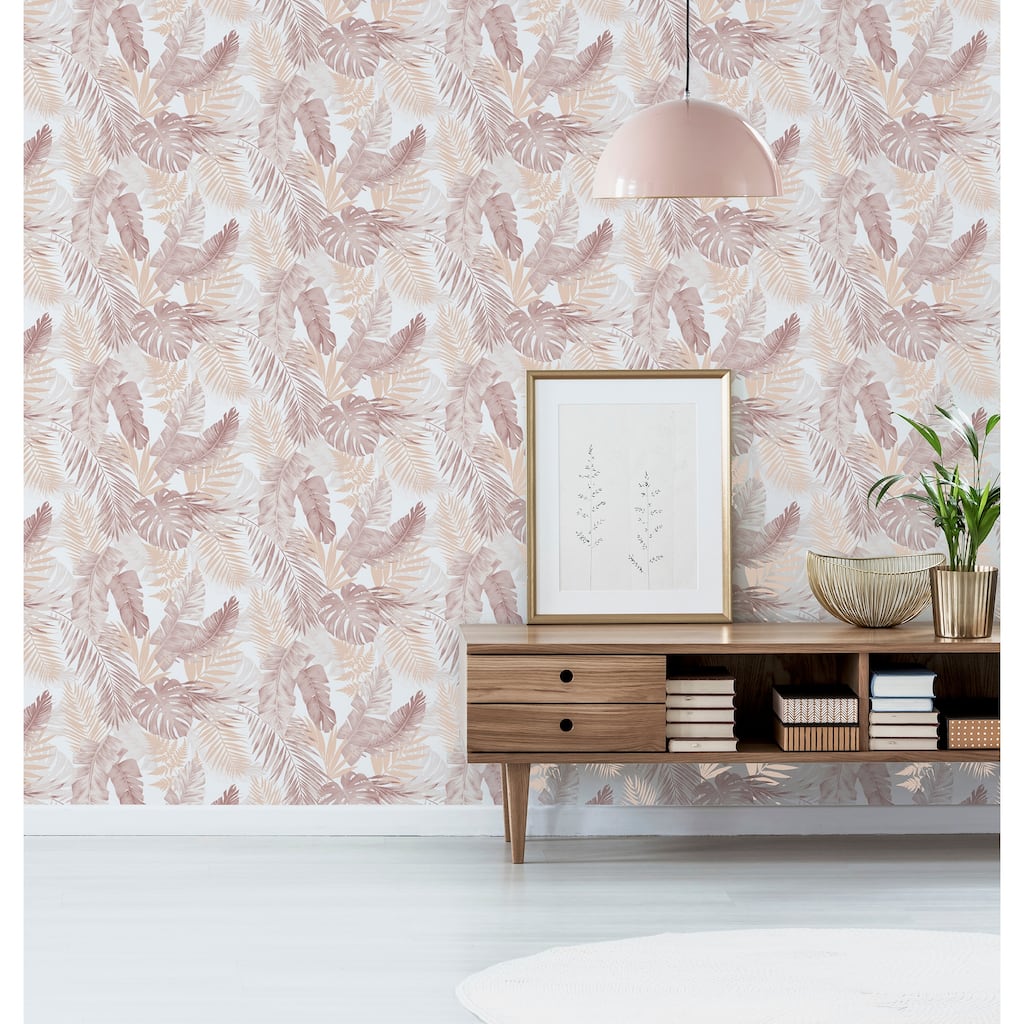 Arthouse Nell Blush Tropical Wallpaper