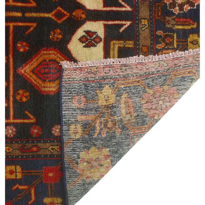 Noori Rug Vintage Distressed Bahman Rust/Charcoal Runner - 4'4" x 7'10"