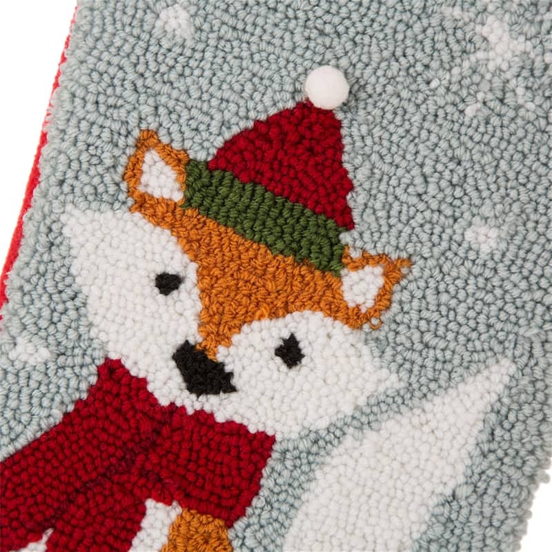 Glitzhome Christmas Reindeer Fox Cat Dog Dinosaur Warm Hooked Stocking