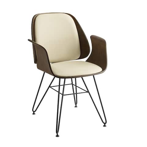 Corvus Marsala Industrial Mid-Century Accent Chair