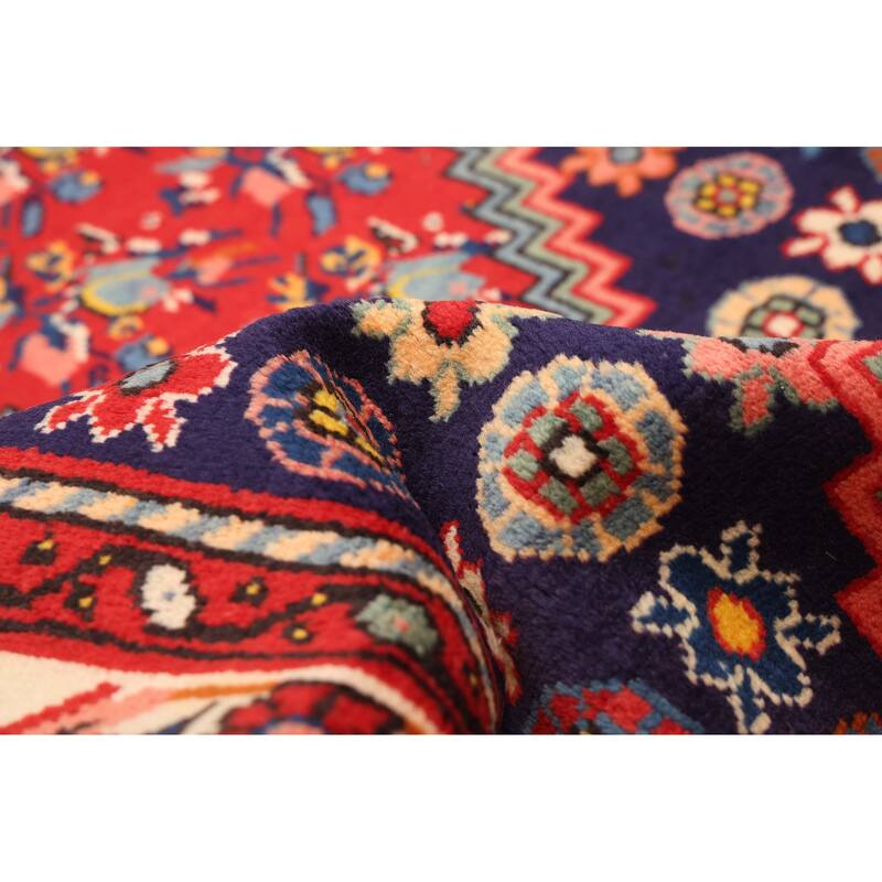 ECARPETGALLERY Hand-knotted Anatolian Vintage Navy, Red Wool Rug - 3'8 x 10'4