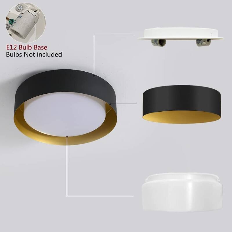 Modern Minimalist Round Drum Flush Mount Ceiling Lights