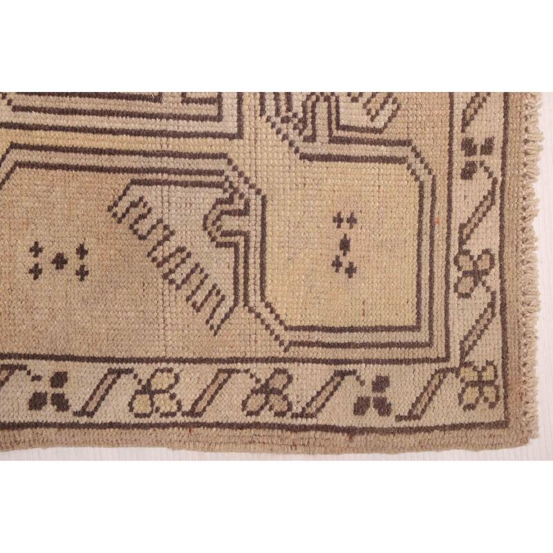 ECARPETGALLERY Hand-knotted Melis Vintage Beige Wool Rug - 4'1 x 6'3