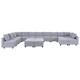 Option 13-Seater with 6 Ottoman,Gray