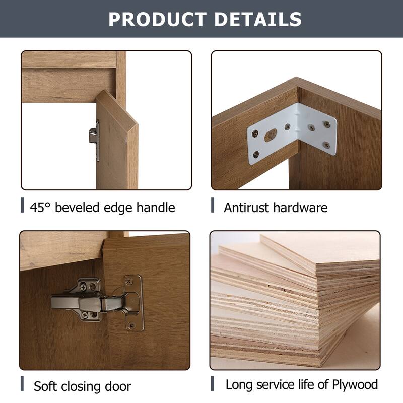 Topcraft 16-inch Wall Mount Bathroom Cabinet with Sink