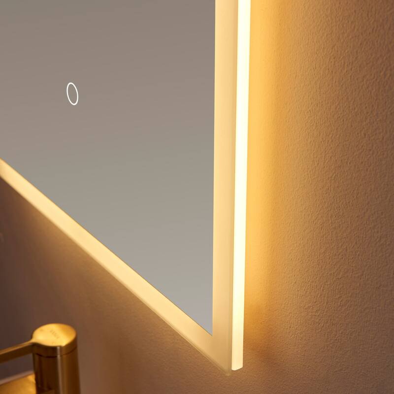 18'' Rectangle LED Lighted Accent Bathroom/Vanity Wall Mirror - 18