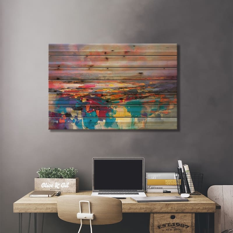 Quantum Gravity Print On Wood by Scott Naismith - Multi-Color