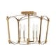preview thumbnail 6 of 26, French Farmhouse Candle Curved Cage Ceiling Light 14.6in
