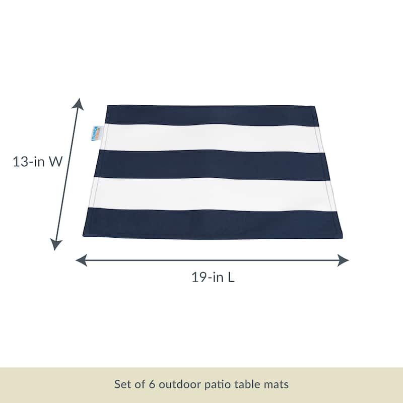 Island Retreat All-Weather Outdoor Reversible Table Mat (Set of 6)