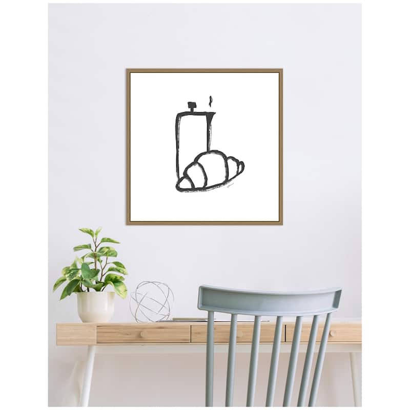 Kate and Laurel Breakfast Club No. 2 by Gabrielly Guedes Framed Canvas Wall Art Print