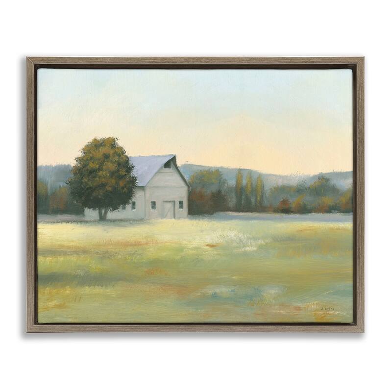 Stupell Rural Countryside Cottage Framed Floater Canvas Wall Art Design by James Wiens - 31 x 25 - Brown