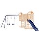 preview thumbnail 12 of 18, vidaXL Swing Set Outdoor Backyard Wooden Playground Equipment for Kids Age 3-8
