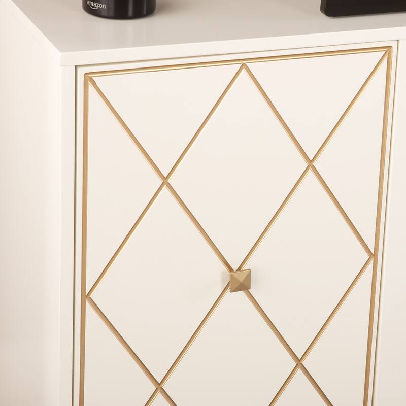 SEI Furniture Marradi Modern Media TV Stand with Storage & Electric Fireplace Insert