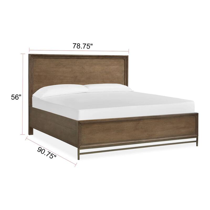Magnussen Home Lindon Belgian Wheat And Coffee Bean Panel Bed