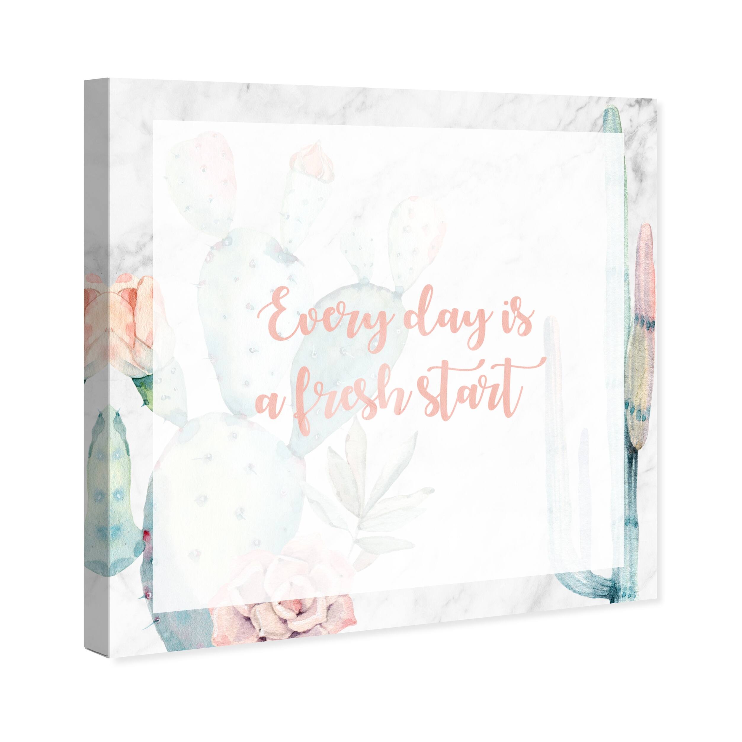 Oliver Gal 'Fresh Start Dry Erase' Typography and Quotes Wall Art