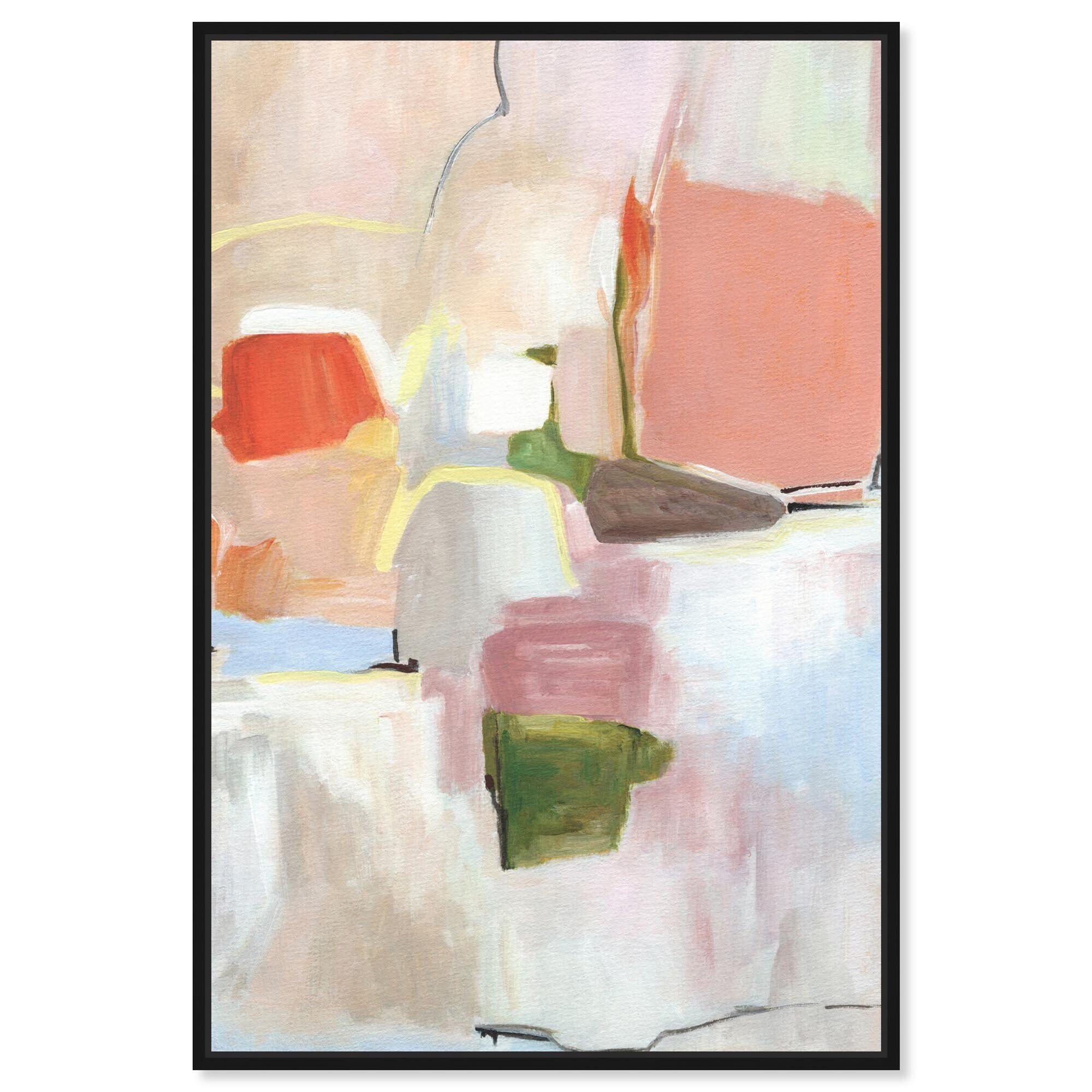 Colorful Areas Large Wall Decor Framed Canvas Print by Art Remedy