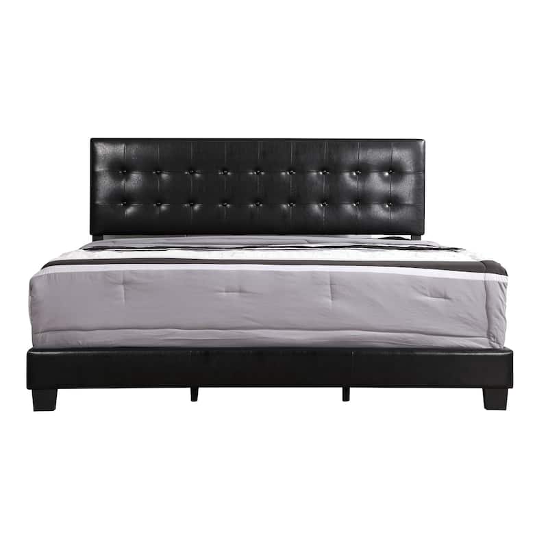 Baroque Bed Frame, Black Tufted Bed, Elegant Bedroom Furniture, Queen Size Bed