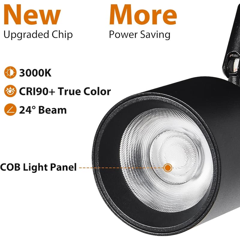 3-light track light black spotlight aluminum ceiling light