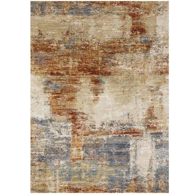 Alexander Home Zion Abstract Modern Area Rug - 5'3" x 7'8" - TERRACOTTA - Runner/Rectangle