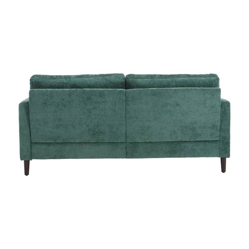 Chenille Fabric Loveseat Sofa, 2-Seater Sofa Couch with Extra Deep Seats, Upholstered Lounge Sofa with Wood Legs