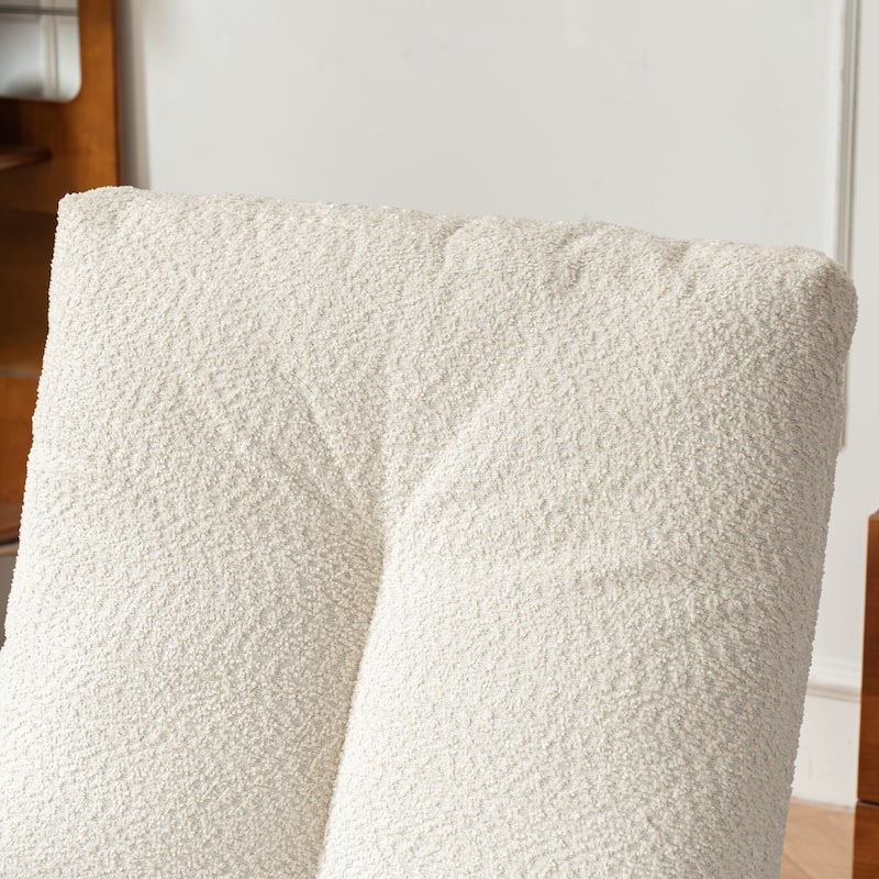 Accent Rocking Chair with Footrest and High Back