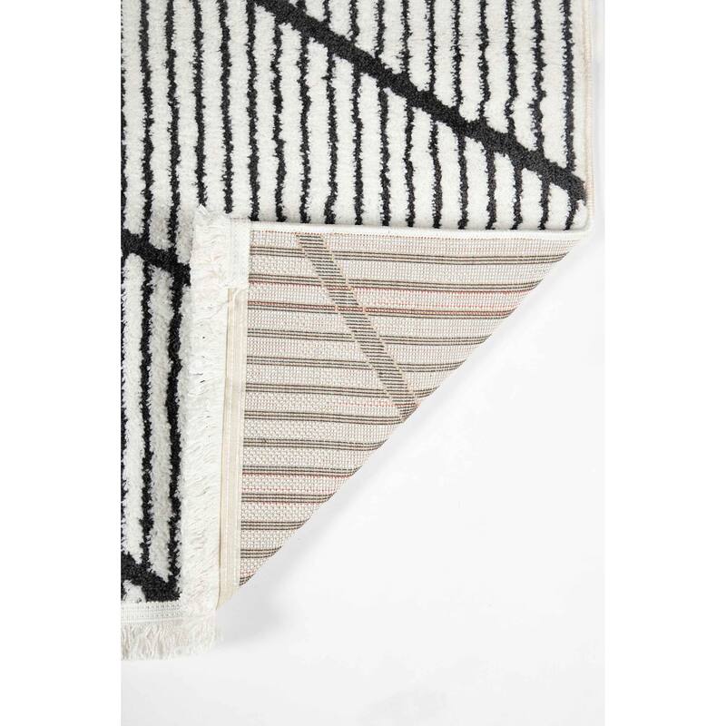 ECARPETGALLERY Machine Woven Sloane Ivory Runner Rug - 2'3 x 7'6