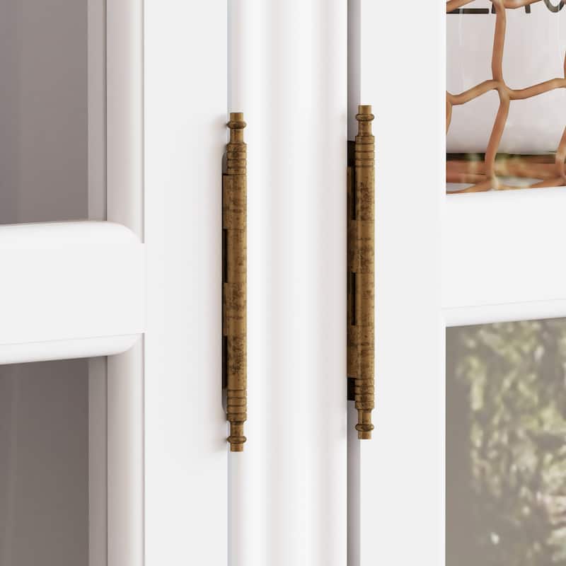 White Storage and Display Cabinet: Glass - door Showcase, Ample Storage & Thoughtful Details