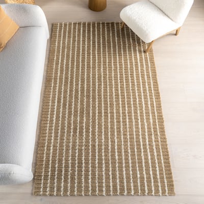 Nuloom Cosmia Striped Jute Area Rug