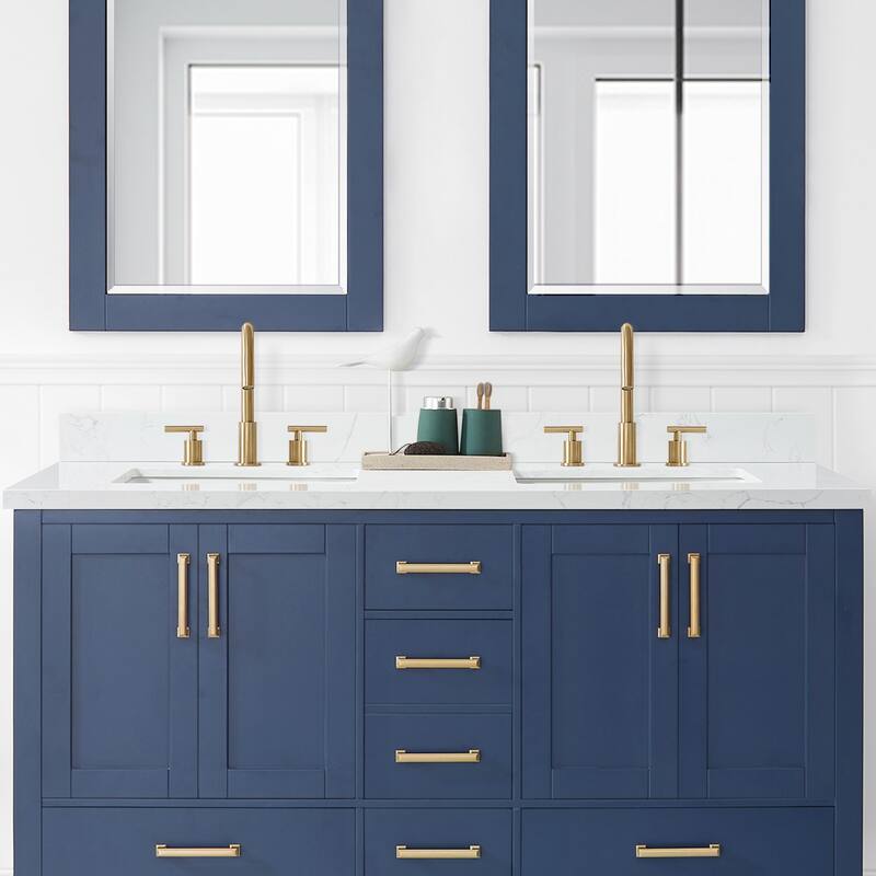 Jaen Composite Stone Vanity Top with White Rectangular Sink