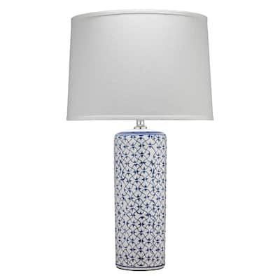 Alden Décor Elouise Ceramic Table Lamp, Blue