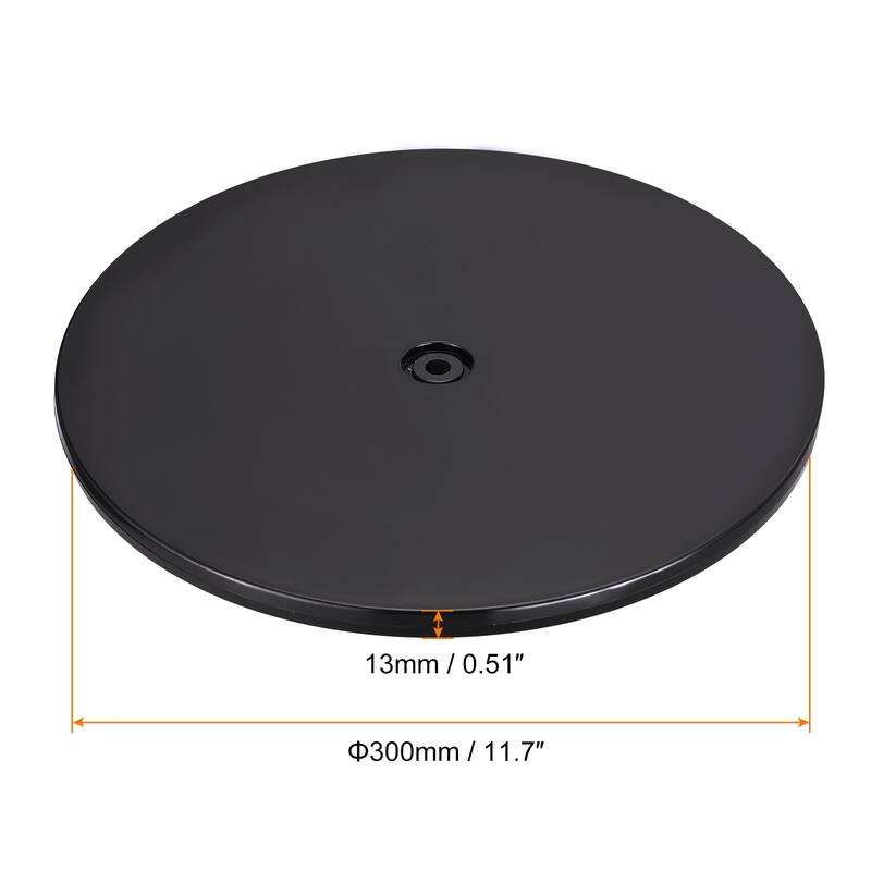 Rotating Swivel Stand with Steel Ball Lazy Susan Base Turntable - Black - 12inch
