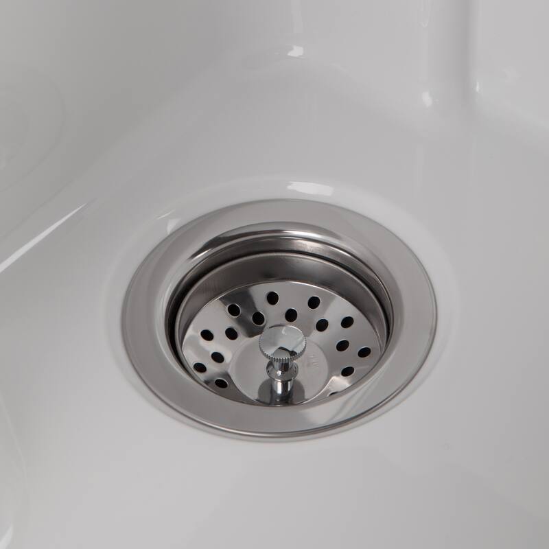 WYNDENHALL Janine Transitional ABS Utility Sink & Cabinet