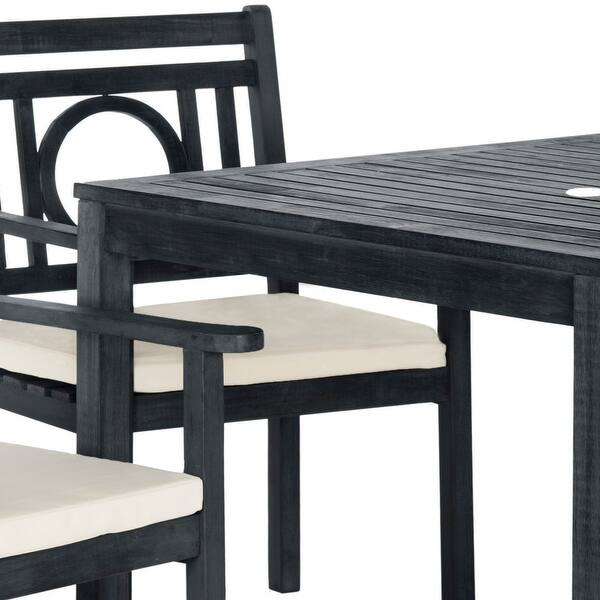 Safavieh Outdoor Living Montclair Dark Slate Grey Dining Set Overstock 20526056