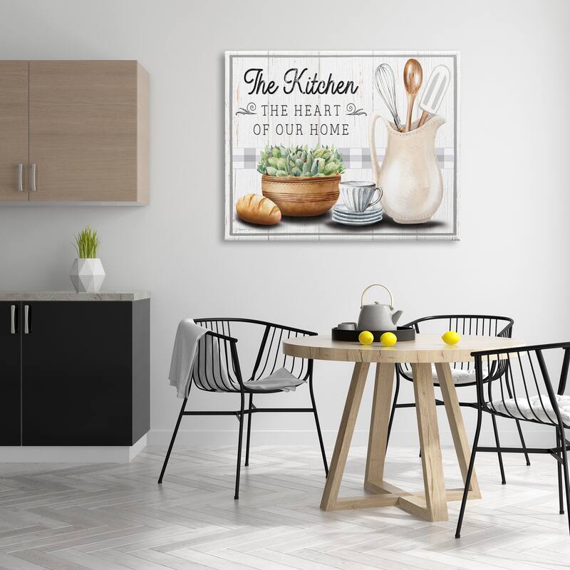 Stupell Kitchen Heart of Home Canvas Wall Art Design by Elizabeth Tyndall