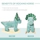 preview thumbnail 4 of 7, Baby Rocking Hors for 3-6 Year Old - Green - 25.25"L x 11.75"W x 21.25"H