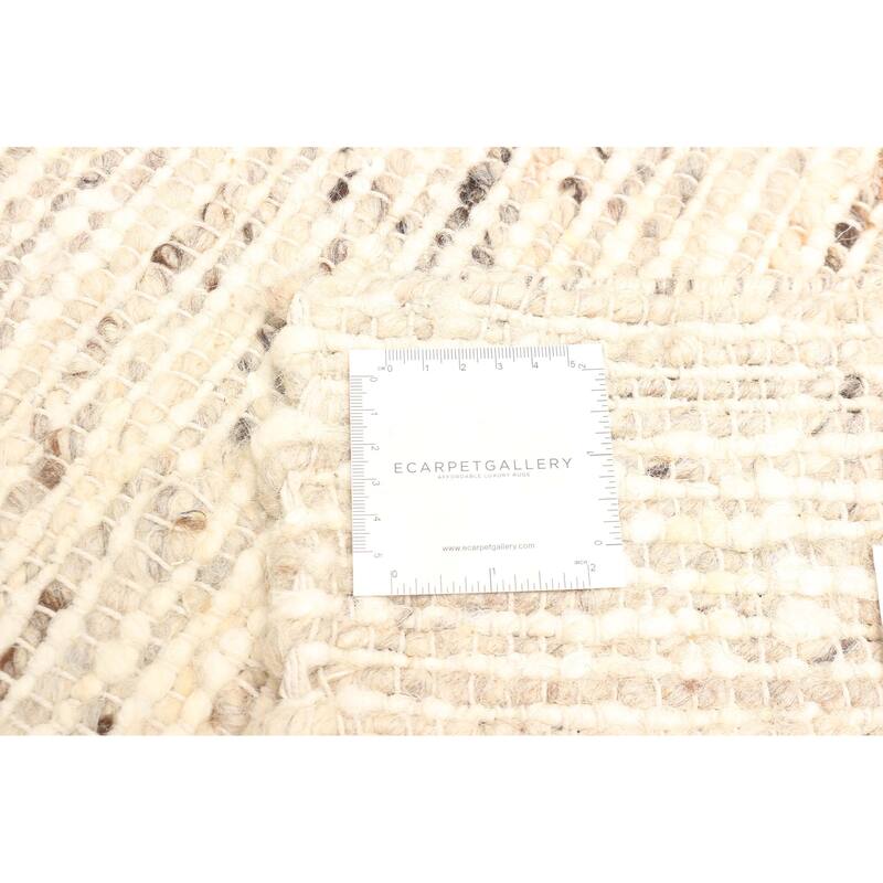 ECARPETGALLERY Braid weave Sienna Tan Wool Rug - 5'2 x 7'8