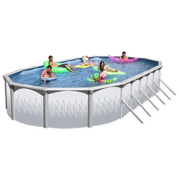 Shop Ridge View Oval Above Ground Swimming Pool Package 33 ...