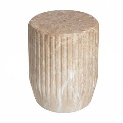 Outdoor Carved Side Table,Gold
