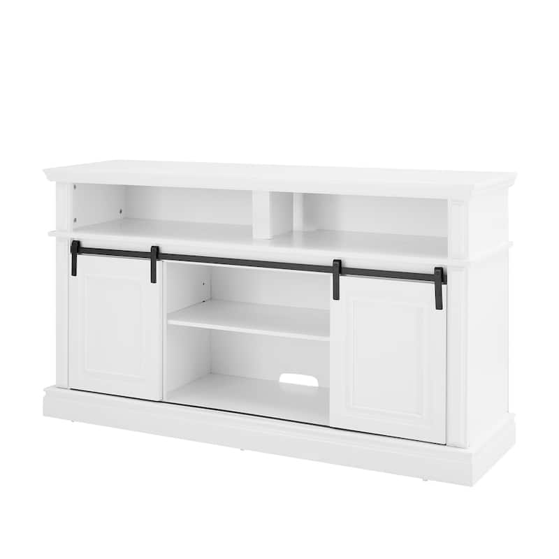 Entertainment TV Stand with Storage Cabinet and Sliding Door