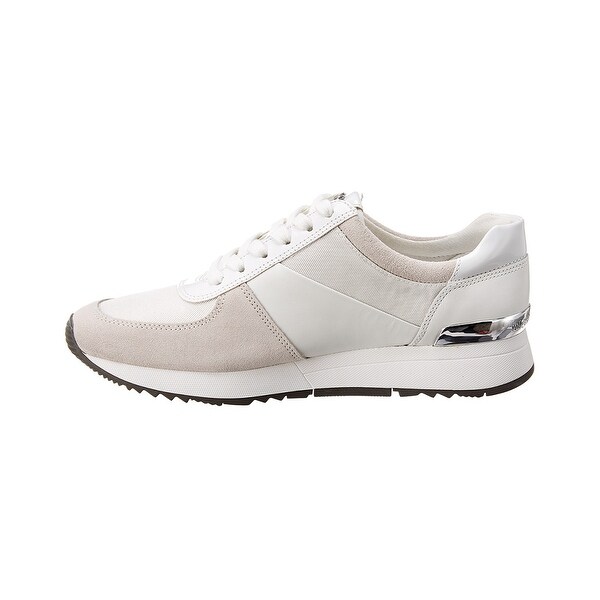allie metallic leather and suede sneaker