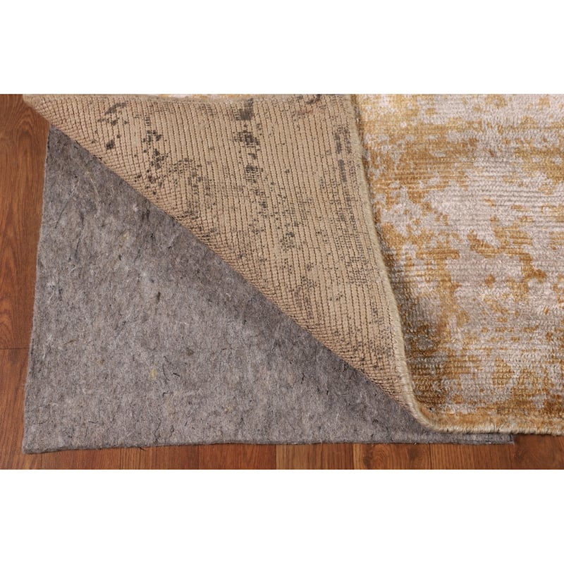 Multicolor Abstract Modern Area Rug Handmade Wool Carpet - 6'7" X 9'7"
