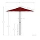 preview thumbnail 26 of 68, California Umbrella 7.5' Round Crank Lift Auto Tilt 8 Rib Aluminum Patio Umbrella, Bronze Finish, Olefin Royal Blue Fabric