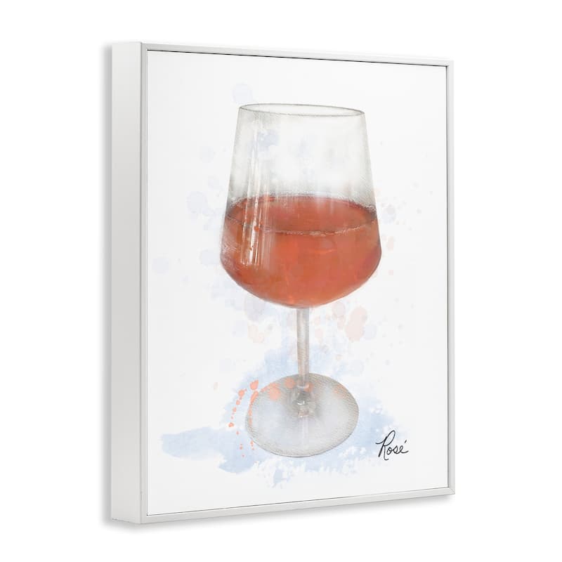 Stupell Modern Rosé in Glass Framed Giclee Art Design By Matthew Piotrowicz