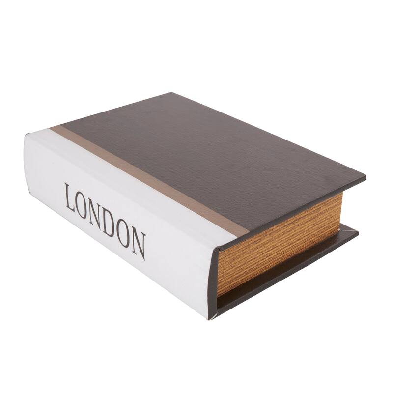 Faux Leather or Linen Fabric Book Storage Box - Set of 3 White, Beige, Black, Red or Light Gray - Roche River Decor