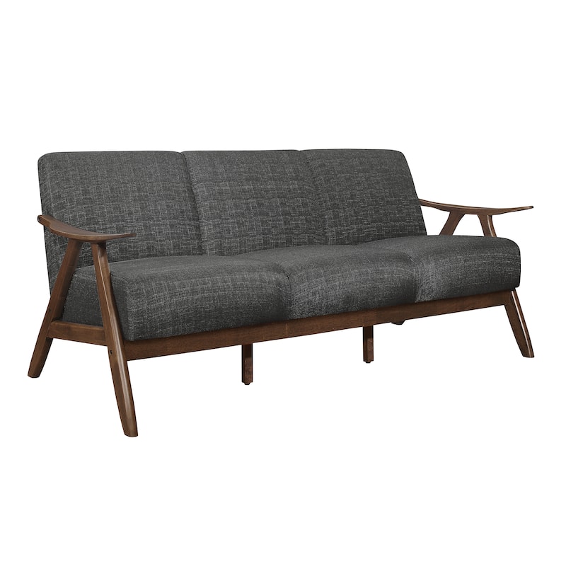 Levine Retro Living Room Sofa - Dark Grey