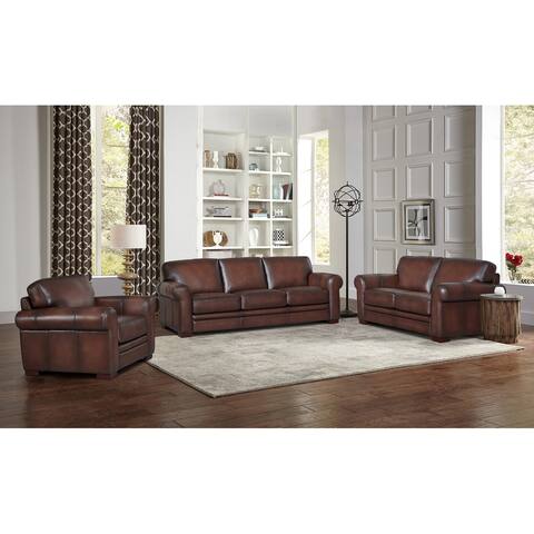 Hydeline Brookfield Leather Sofa Set, Sofa and Chair