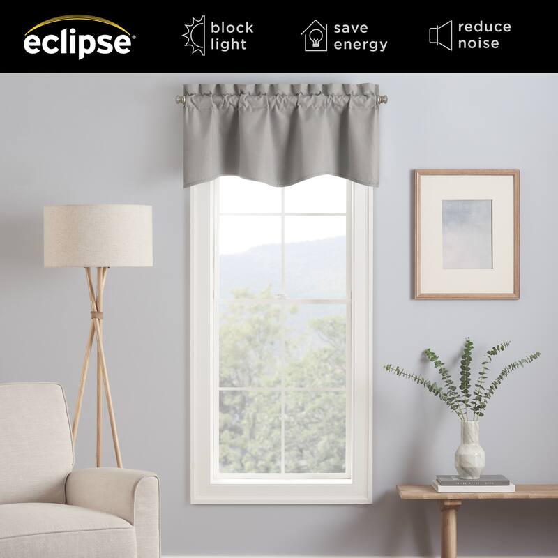 Eclipse Kendall Solid Scalloped Valance