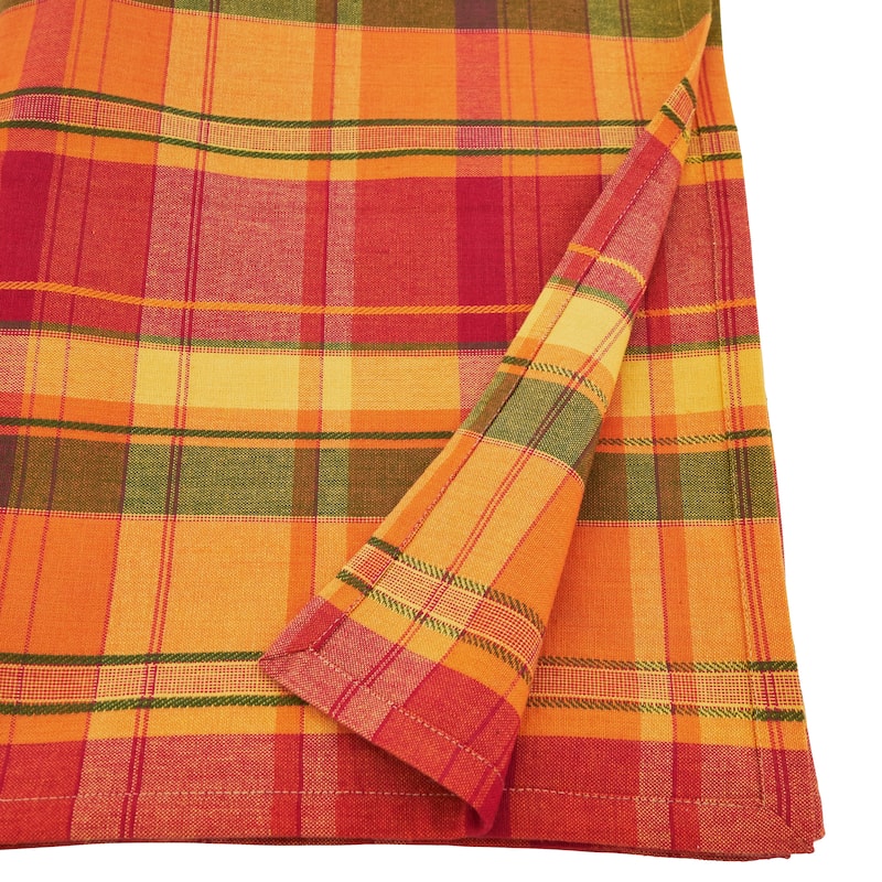Autumn Plaid Cotton Tablecloth