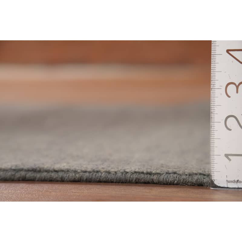 Gabbeh Modern Runner Rug Hand-Knotted Grey Wool Carpet - 2'9"x 9'7"