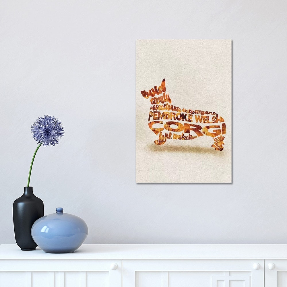 iCanvas "Pembroke Welsh Corgi" by Ayse Deniz Akerman Canvas Print